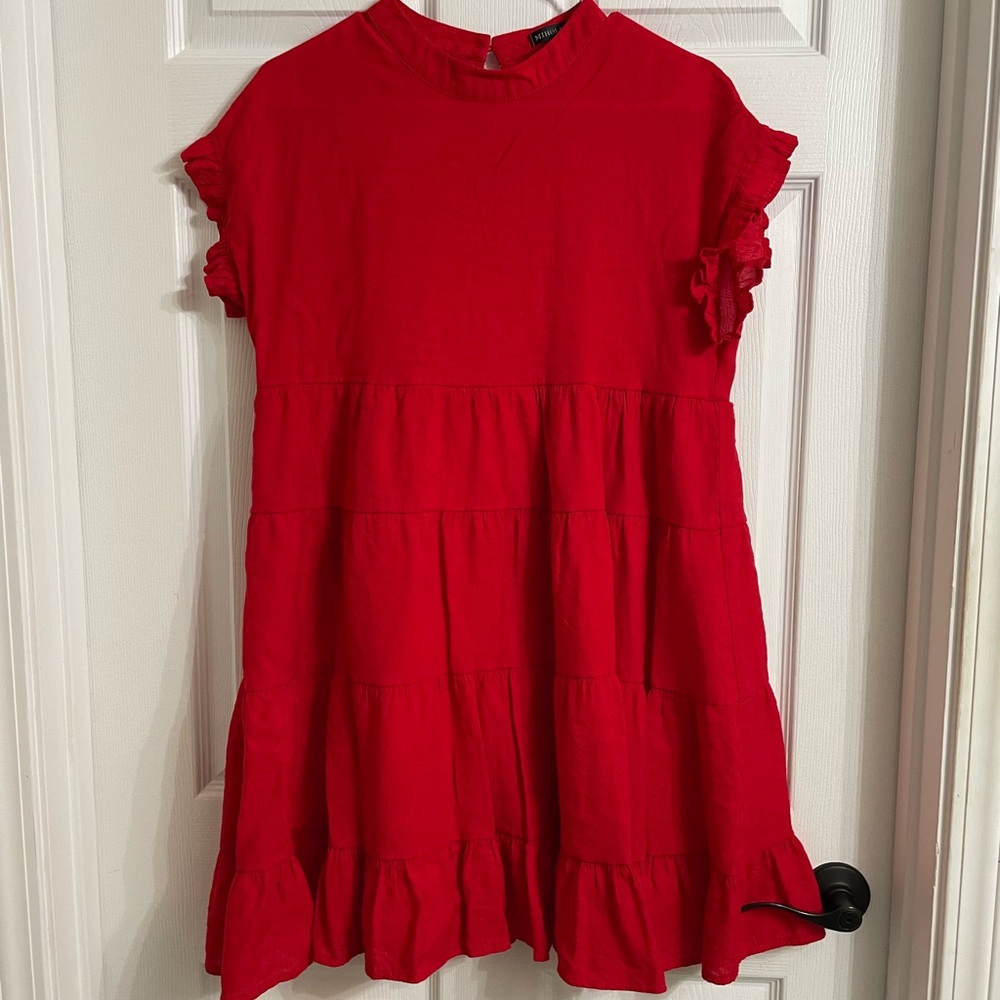 Miholl super cute tiered dress with lining and side zip